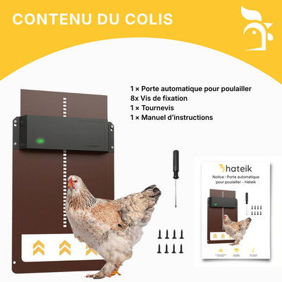 Porte automatique pour poulailler - Hateik
